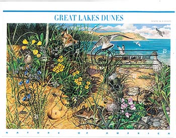 U.S. #4352 Nature of America: Great Lakes Dunes Used (FDC Cds)