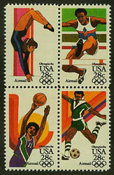 U.S. #C104a Olympics - block MNH