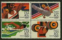 U.S. #C108b Olympics - block MNH
