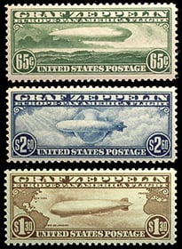 U.S. #C13-15 Mint - Graf Zeppelins of 1930