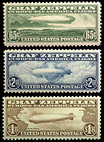 U.S. #C13-15 Mint - Graf Zeppelins of 1930