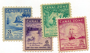 Canal Zone #142-45 MNH
