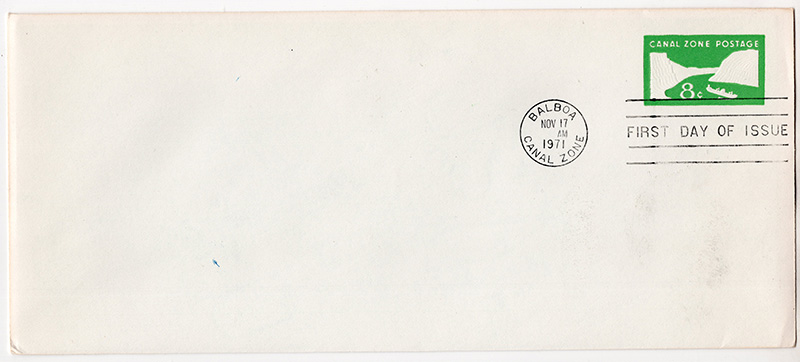 Canal Zone #U20 size 10 entire FDC