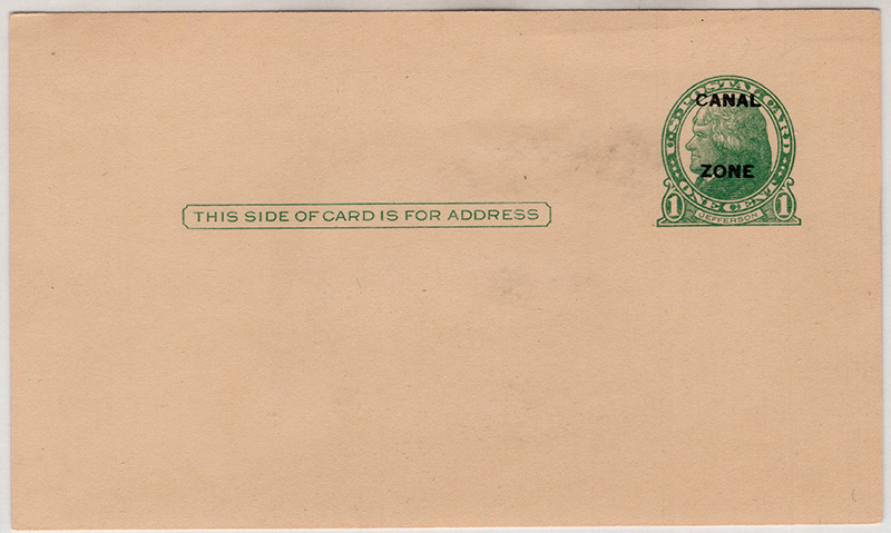 Canal Zone #UX10 Postal Card