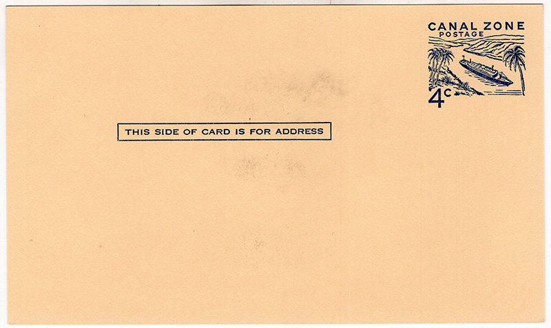 Canal Zone #UX14 Postal Card
