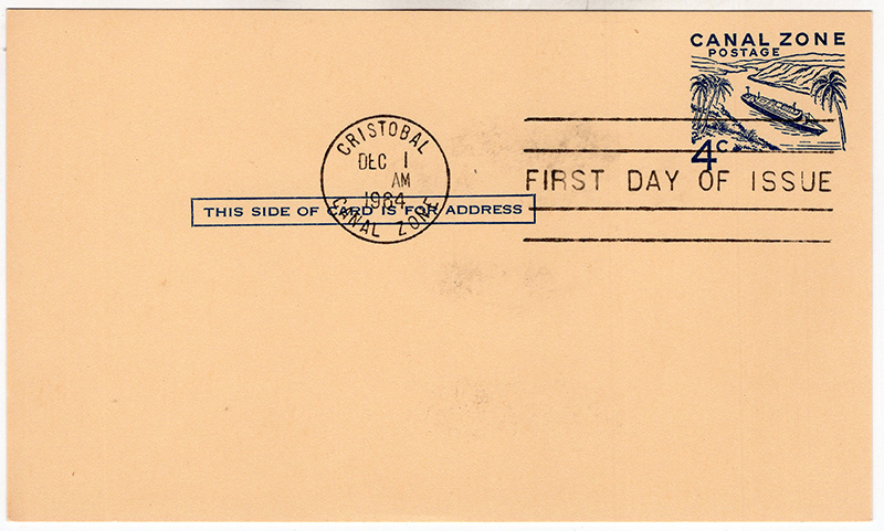 Canal Zone #UX14 Postal Card FDC