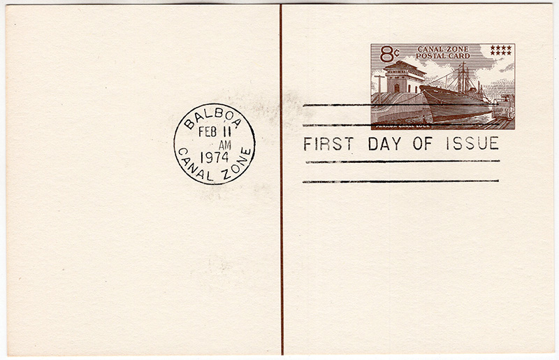 Canal Zone #UX19 Postal Card FDC