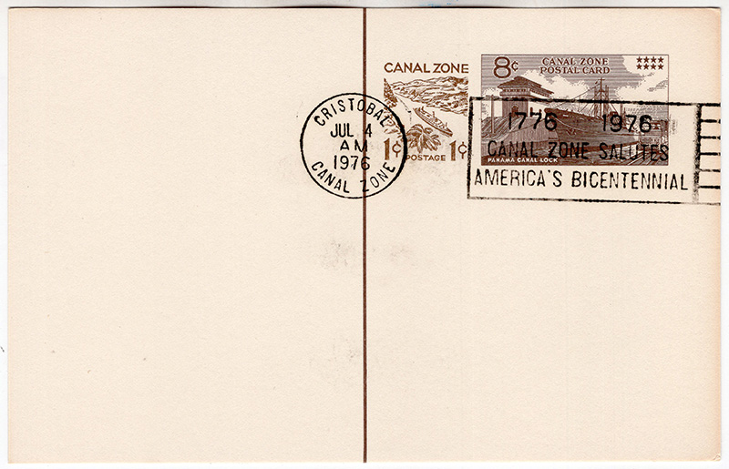 Canal Zone #UX20 bicentennial cancel