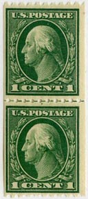 U.S. #448 Line Pair Mint Never Hinged
