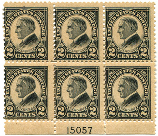 U.S. #610 Plate Block MNH