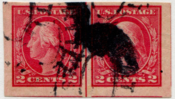 U.S. #482 Used Line Pair Washington-Franklin
