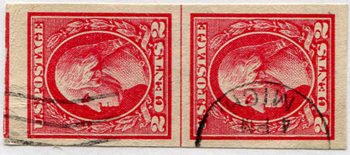U.S. #533 Used Line Pair Washington-Franklin