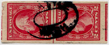 U.S. #533 Used Line Pair Washington-Franklin