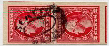 U.S. #533 Used Line Pair Washington-Franklin