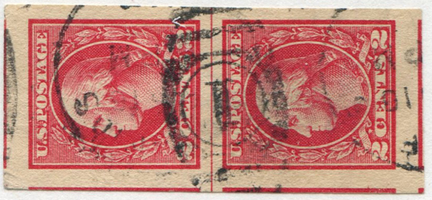 U.S. #533 Used Line Pair Washington-Franklin