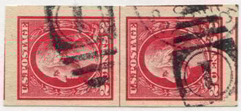U.S. #533 Used Line Pair Washington-Franklin