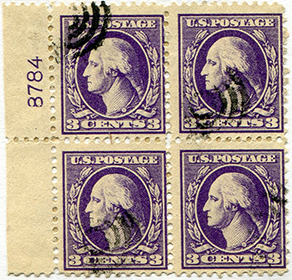 U.S. #530 Block of 4 Used