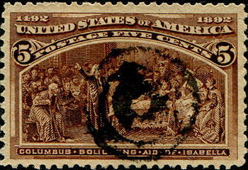 U.S. #234 Columbus Soliciting Aid from Queen Isabella