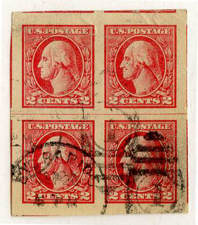 U.S. #534 Block of  4 Used