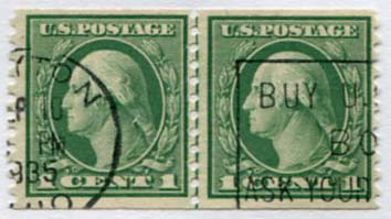 U.S. #452 Line Pair Used