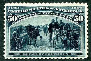 U.S. #240 50c Recall of Columbus MNH
