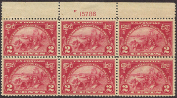 U.S. #615 Plate Block Mint