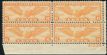 U.S. #C19 Plate Block mint