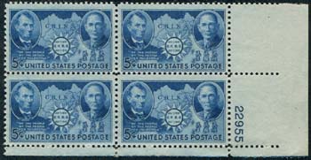 U.S. #906 Plate No. Block - Mint