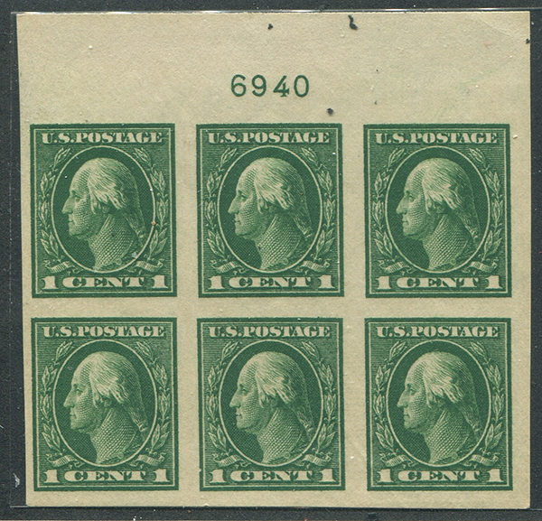 U.S. #408 PLB6 MNH