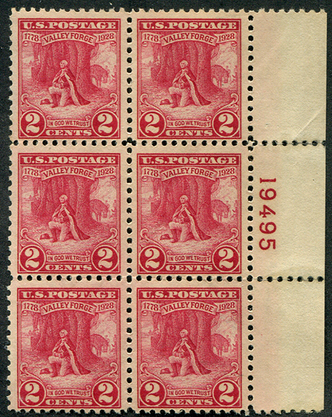 U.S. #645 PNB MNH