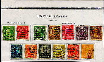 U.S. #578-79, #581-91 Issues of 1923-26, Used