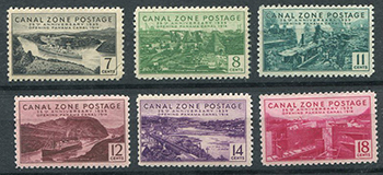 Canal Zone #125//132 Mint