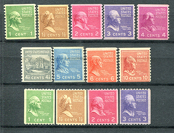 498//518 - 1917-19 U.S. Flat Plate Printing, collection of 19
