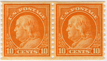 U.S. #497 MNH, coil pair