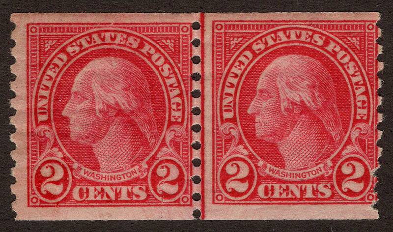 U.S. #599 Line Pair Mint