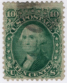 U.S. #96 10c Washington of 1868