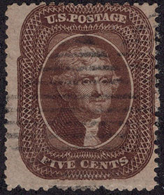 U.S. #30A 5c Hamilton, Type II