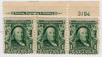 U.S. #300 1c Franklin Mint