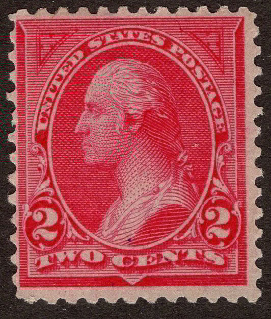 U.S. #249 Mint 2c Washington, carmine lake, type I - Mint