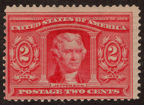 U.S. #324 2c Thomas Jefferson Mint