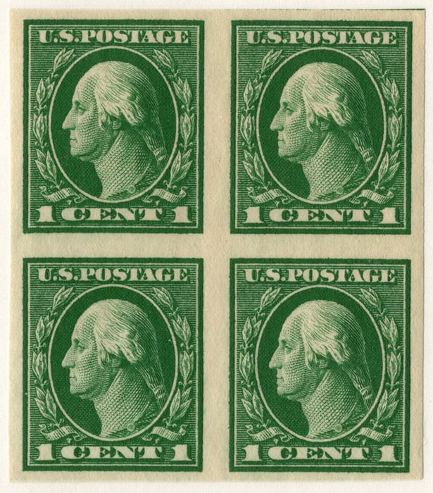 U.S. #408 MNH Block 4