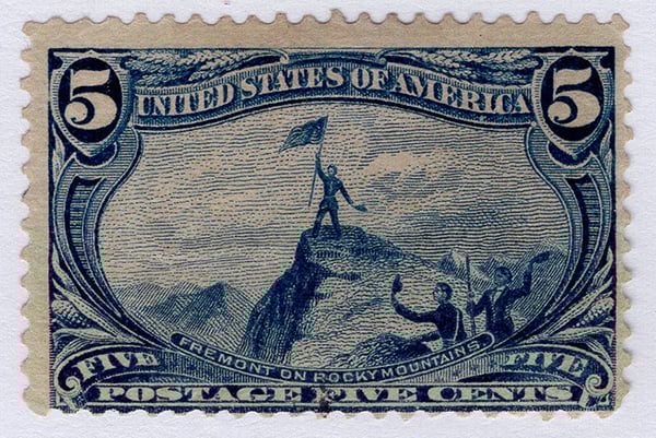 U.S. #288 Fremont on the Rocky Mtn. 5c Used