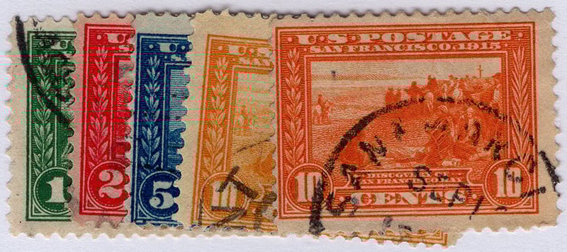 U.S. #397-400A Panama-Pacific Expor, Perf. 12 Used