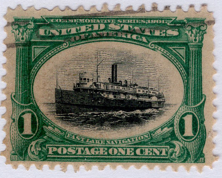 U.S. #294 1c Fast Lake Navigation Used