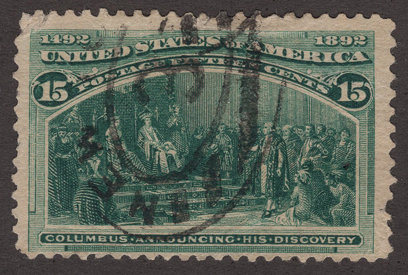 U.S. #238 Columbus Announcing His Discovery - Used