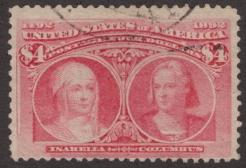 U.S. #244 $4 Queen Isabella and Columbus - Used