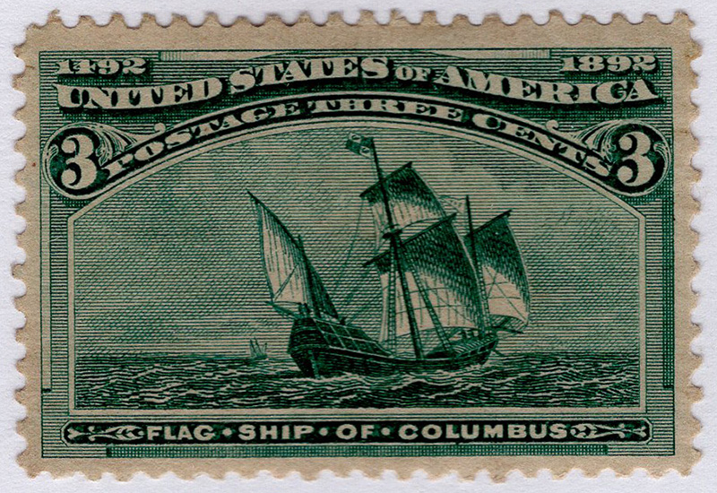 U.S. #232 Flagship of Columbus 3c Mint