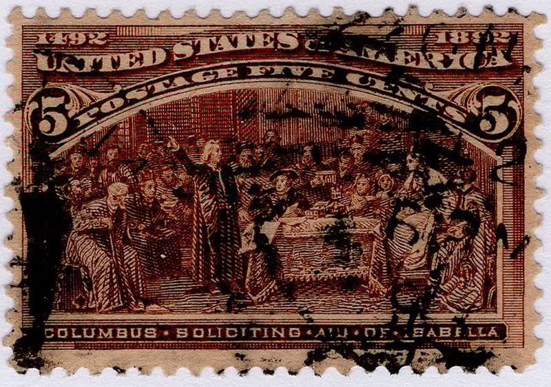 U.S. #234 Columbus Soliciting Aid 5c Used