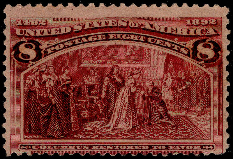 U.S. #236 Columbus Restored to Favor 8c