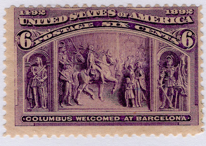 U.S. #235 6c Columbus at Barcelona Mint